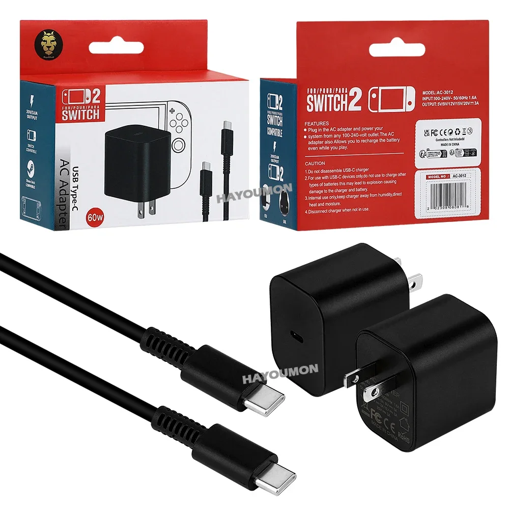 Gaming Accessories Uk - İngiltere ABD AB 60W Tip-C AC