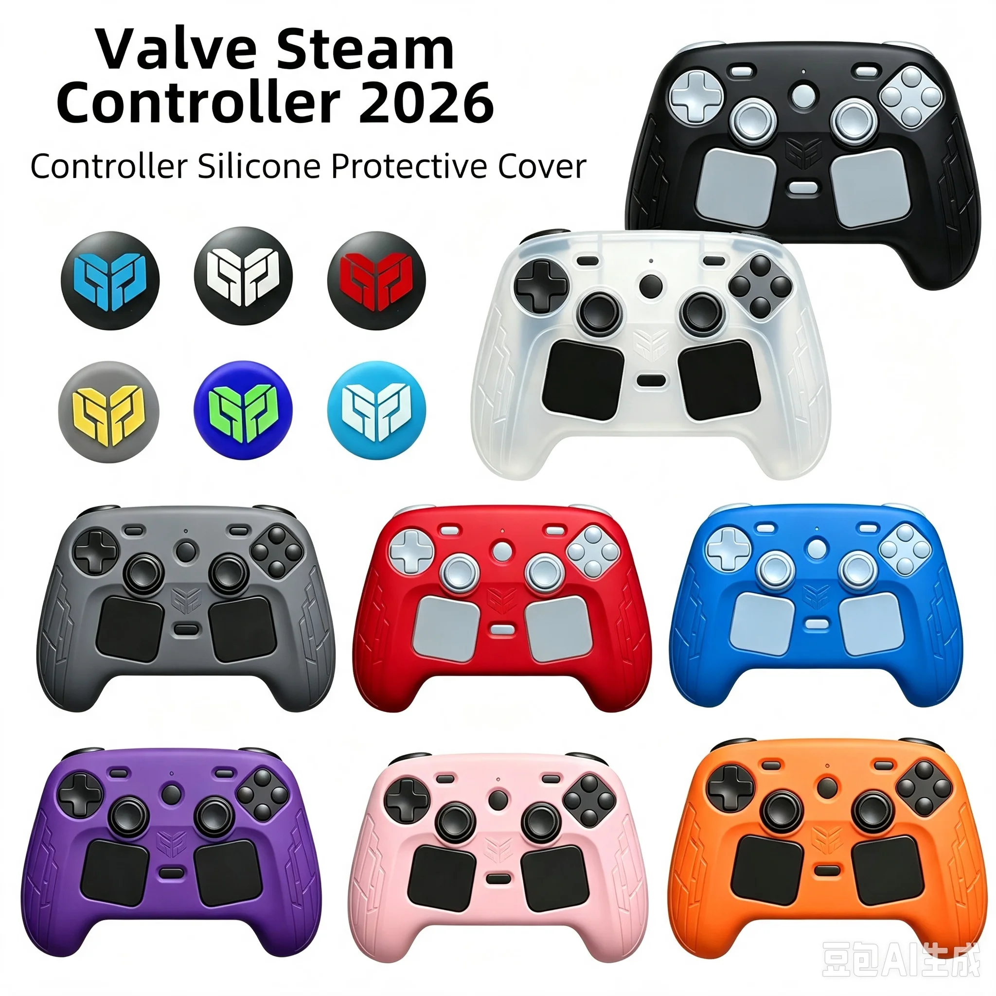 Controller Grip Cover - Steam Controller 2 için Kaymaz Kontrol