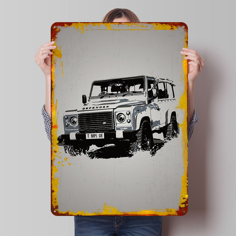 Gaming Accessories Uk - İNGILTERE Araba Rover Defender Posteri Özelleştirilmiş