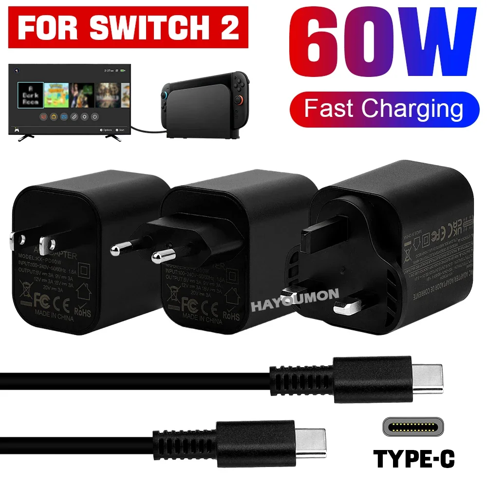 İngiltere ABD AB 60W Tip-C AC  - Gaming Accessories Uk incelemesi ve fiyatı