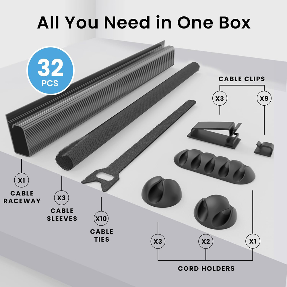 32 adet masa altında kablo yön - Sleeved Cable Kit incelemesi ve fiyatı